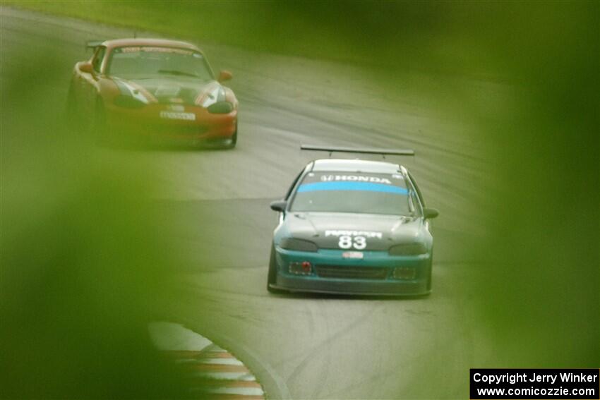Mark Utecht's STL Honda Civic and John Elder's STL Mazda Miata