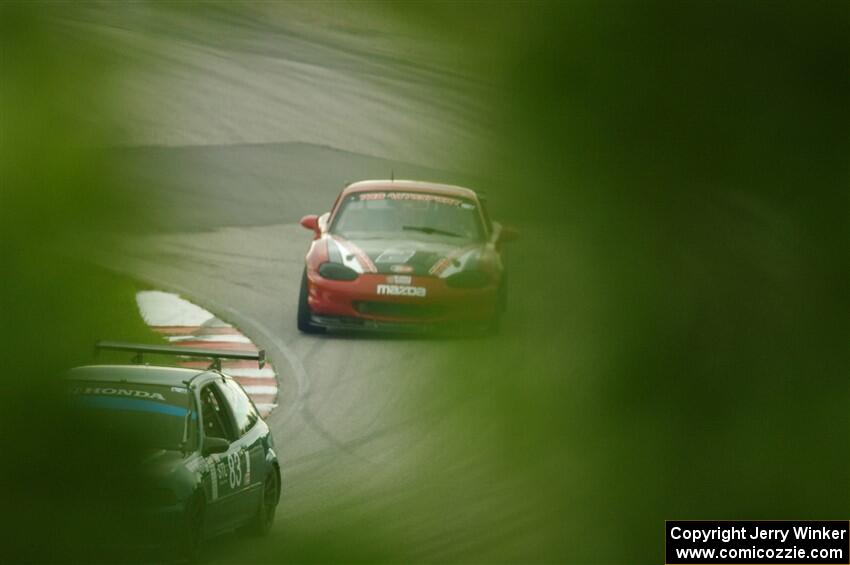 Mark Utecht's STL Honda Civic and John Elder's STL Mazda Miata