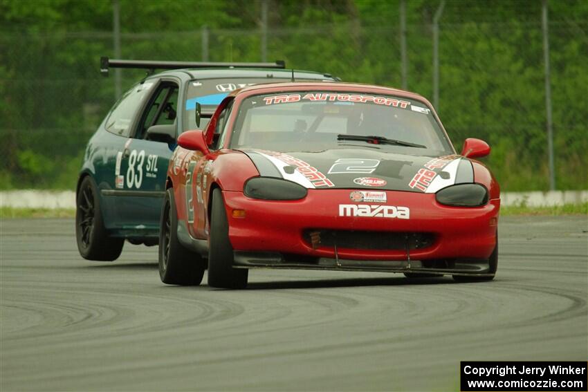 John Elder's STL Mazda Miata and Mark Utecht's STL Honda Civic