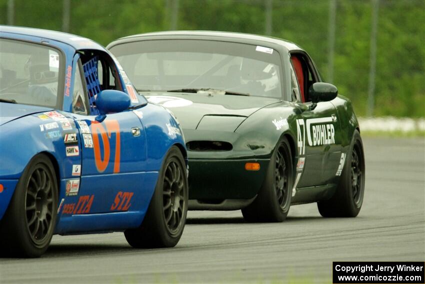 Geoff Youngdahl's STL Mazda Miata and Sam Nogosek's Spec Miata Mazda Miata