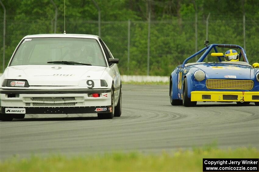 Jack Sparks' STL Honda Civic and Bob Stream's H Production MG Midget