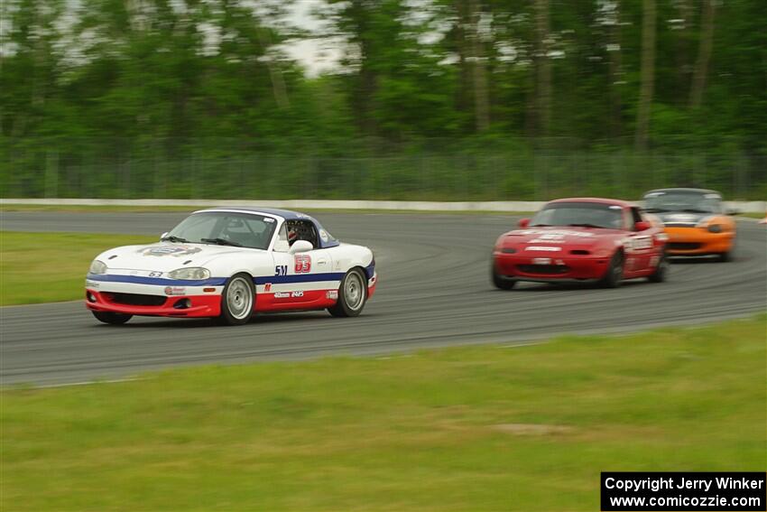 Bill Collins', Andrew Jenkins' and Cam Ebben's Spec Miata Mazda Miatas