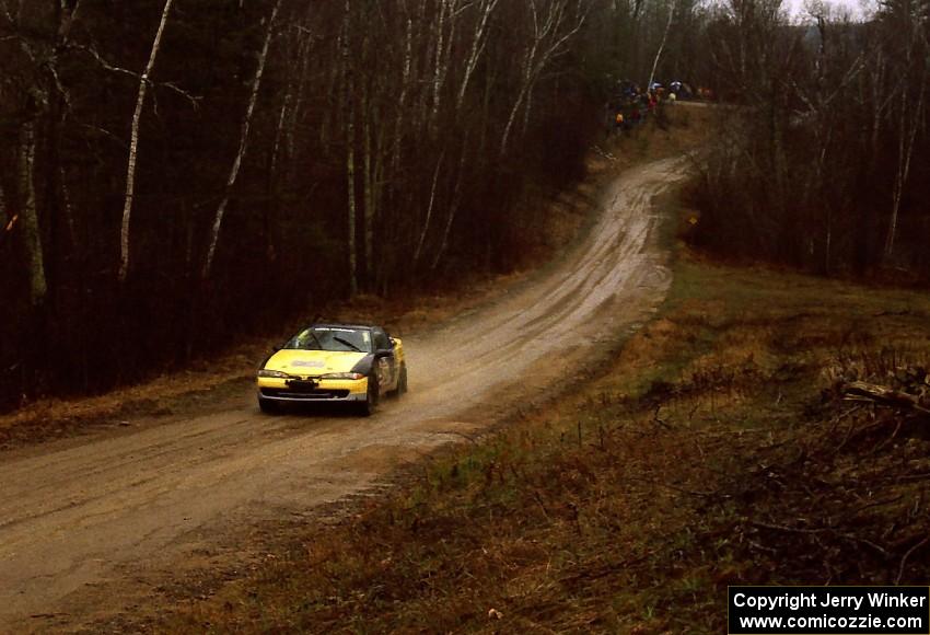 Thanasi Samaras / Eric Olson at speed just past the crossroads in their Eagle Talon.