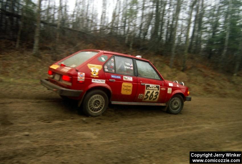 Gary Starr / Bill Tifft at speed on East Steamboat Rd in their Dodge Omni GLH.