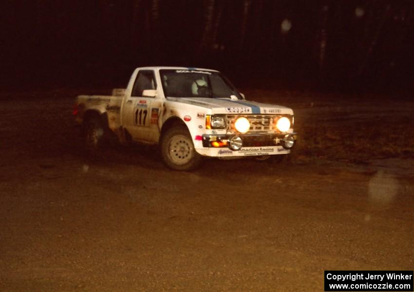 Ken Stewart / Doc Shrader take the crossroads uphill hairpin in their Chevy S-10.