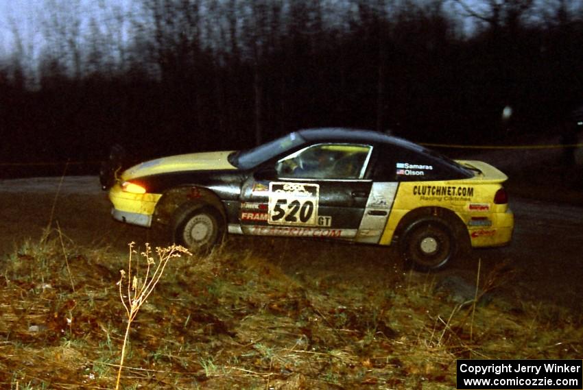 The Thanasi Samaras / Eric Olson Eagle Talon heads uphill at the crossroads spectator location.