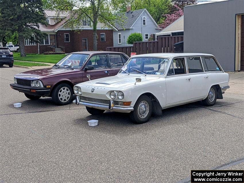 Triumph 200 Estate Wagon (foreground) and Peugeot 505