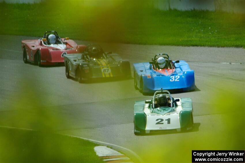 Steve DeRoche's, Maksim Belov's, Rob Wilke's Spec Racer Ford 3s and John Janssen's Spec Racer Ford