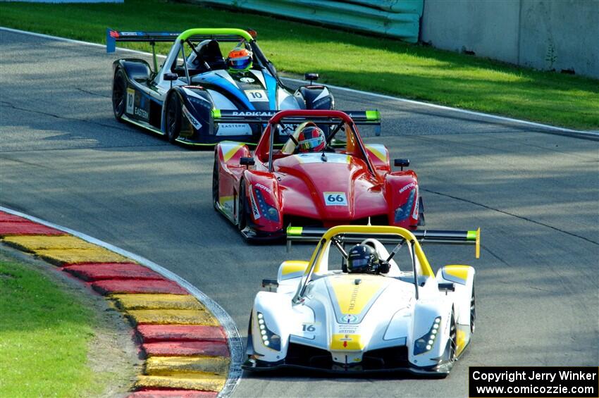 Terry Olson's Radical SR8, Will Lin's Radical SR8 and Antoine Comeau's Radical SR3 RSX 1500