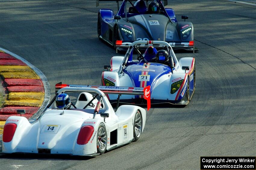 Philip Lewis' Radical SR3 RS 1500, Richard Durocher's Radical SR3 RSX 1500 and Tony Weir's Radical SR3 RSX 1340