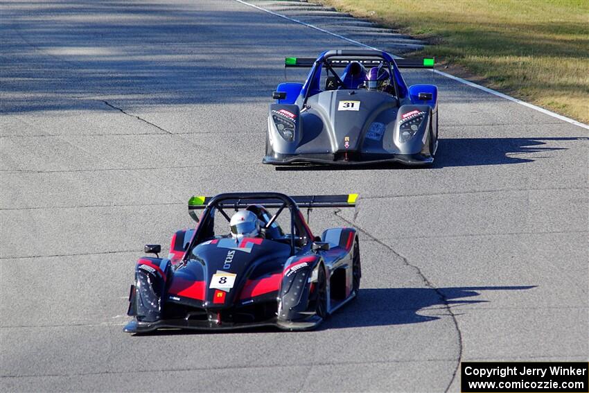 Scott Wagner's Radical SR10 and Christian Weir's Radical SR3 RSX 1340