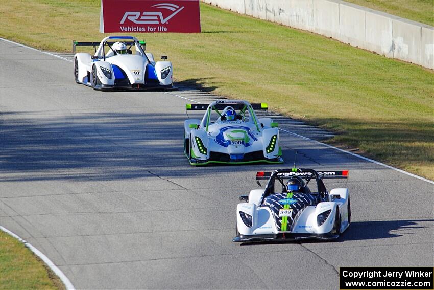 David Alban's Radical SR3 XX 1500, Indy Al Miller's Radical SR10 and Zac Ping's Radical SR3 RSX 1340