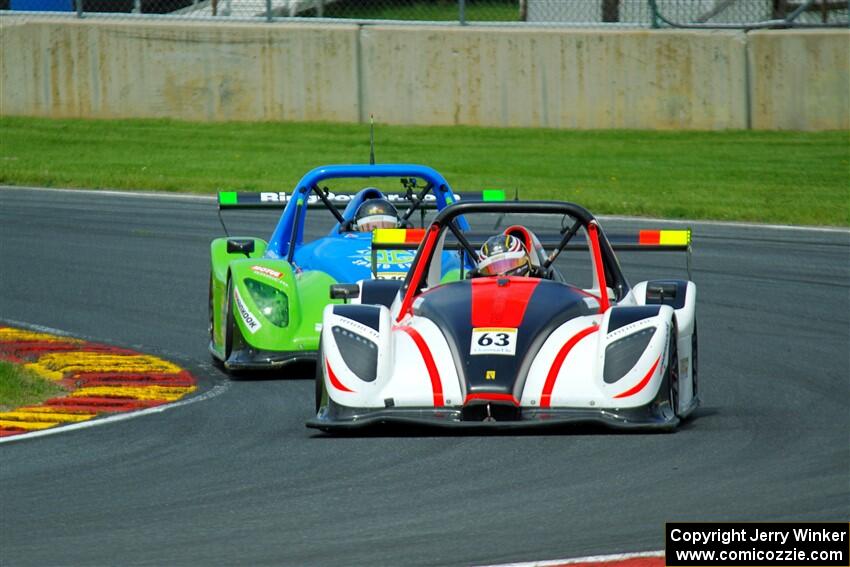 Jim Booth's Radical SR10 and David Alban's Radical SR3 XX 1340