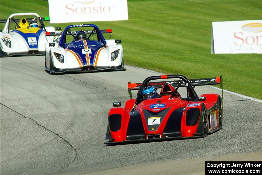 Pius Eigenmann's Radical SR3 RS 1500, David Flynt's Radical SR3 XX 1500 and Mike Anzaldi's Radical SR3 RSX 1340