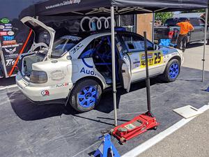 Tim Michel / Michelle Michel Audi A4 Quattro before the start of the event.