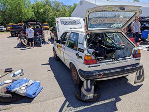 Heath Shively / Bryce Proseus VW Golf before the start of the event.