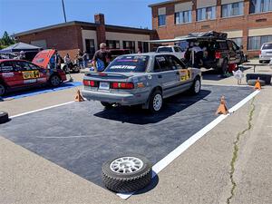 Dexter Clark / Jon McCallie Nissan Sentra SE-R before the start of the event.