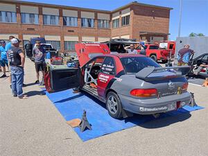 Arin DeMaster / Joe Terrien Subaru Impreza before the start of the event.