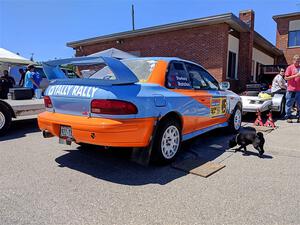 Tyler Matalas / Dustin Sharkozy Subaru Impreza LX before the start of the event.