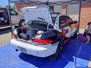 Chris Barribeau / Alex Ferencz Subaru Impreza RS before the start of the event.