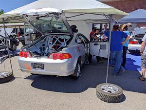 Derek Denti / Shanti Witt Acura RSX before the start of the event.