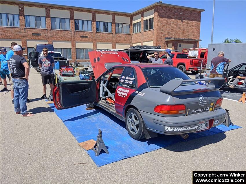 Arin DeMaster / Joe Terrien Subaru Impreza before the start of the event.