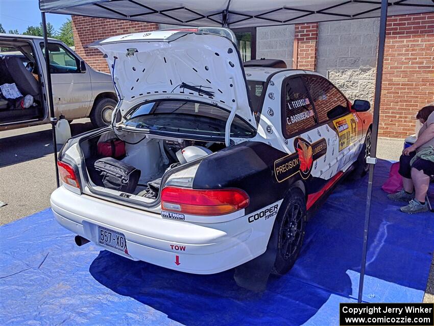 Chris Barribeau / Alex Ferencz Subaru Impreza RS before the start of the event.