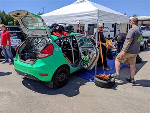 Eric Dieterich / Jake Wolfe Ford Fiesta before the start of the event.