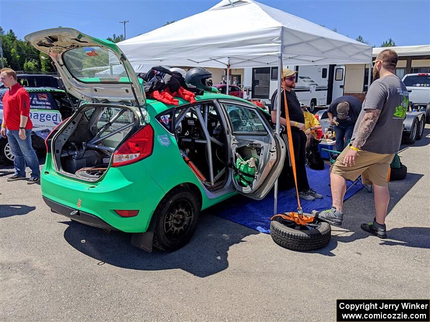 Eric Dieterich / Jake Wolfe Ford Fiesta before the start of the event.