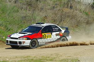 Chris Barribeau / Alex Ferencz Subaru Impreza RS on SS1, J5 North.