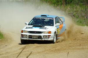 Tyler Matalas / Dustin Sharkozy Subaru Impreza LX on SS1, J5 North.