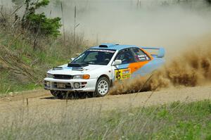 Tyler Matalas / Dustin Sharkozy Subaru Impreza LX on SS1, J5 North.