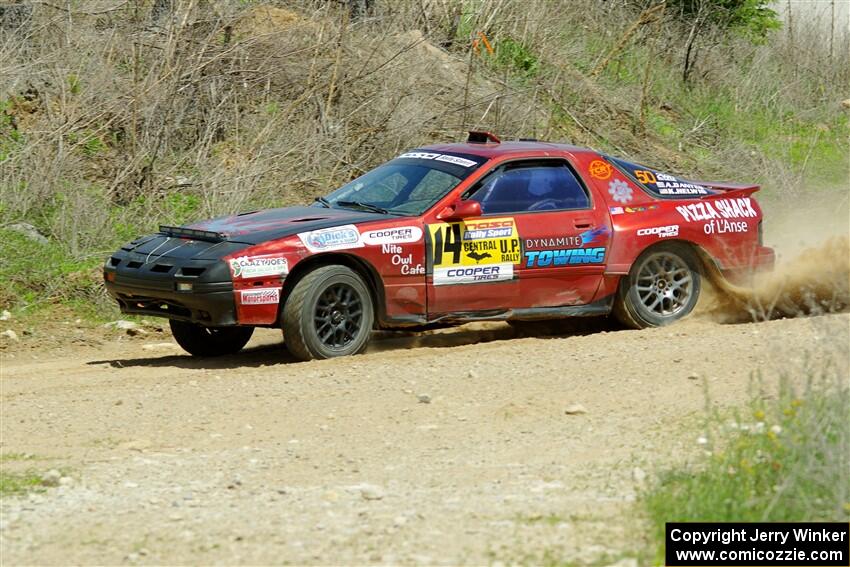 Al Dantes, Jr. / Keegan Helwig Mazda RX-7 LS on SS1, J5 North.