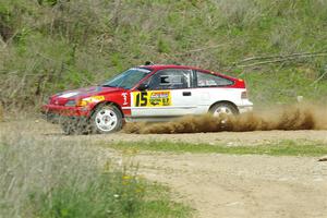 Sean Burke / Max Burke Honda CRX on SS1, J5 North.