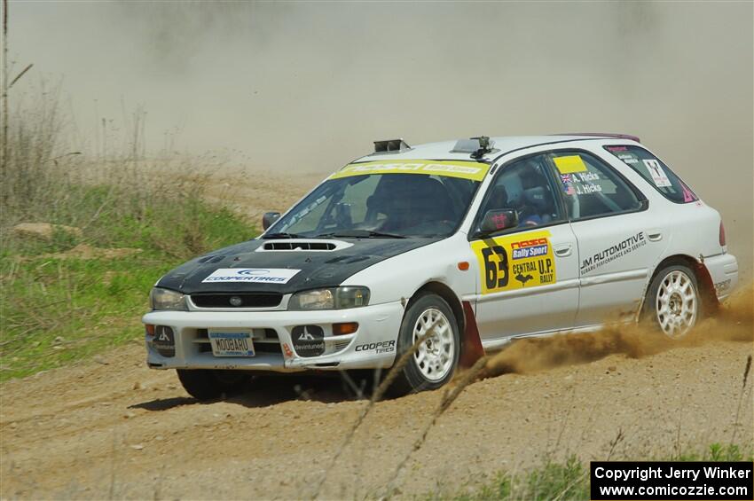 Aidan Hicks / John Hicks Subaru Impreza Wagon on SS1, J5 North.