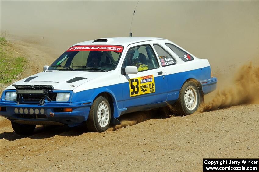 Perry Seaman / Patty Seaman Merkur XR4Ti on SS1, J5 North.