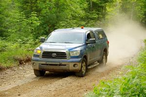 A Toyota Tundra Pickup sweeps SS7, Sand Rd. Long.