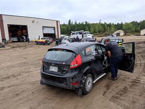 Patrick Gruszka / Zach Pfeil Ford Fiesta in the line for tech inspection.