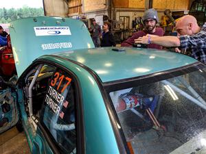 Kyle Turner / Kevin Turner Subaru Impreza goes through tech inspection.