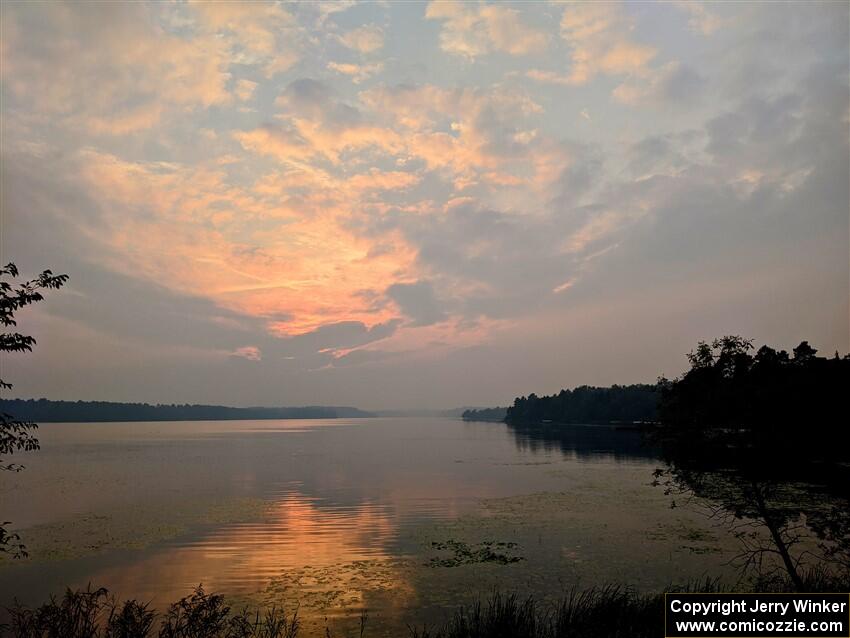 Wildfires from out west created a surreal sunset on the Thursday night before the event.