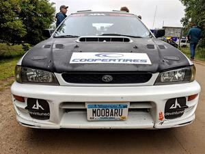 Aidan Hicks / John Hicks Subaru Impreza Wagon in the line for tech inspection.