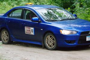 The '0' car, a Mitshibishi Lancer GTS, on SS1, Steamboat I.