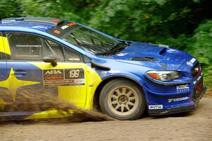 Travis Pastrana / Rhianon Gelsomino Subaru WRX STi on SS1, Steamboat I.