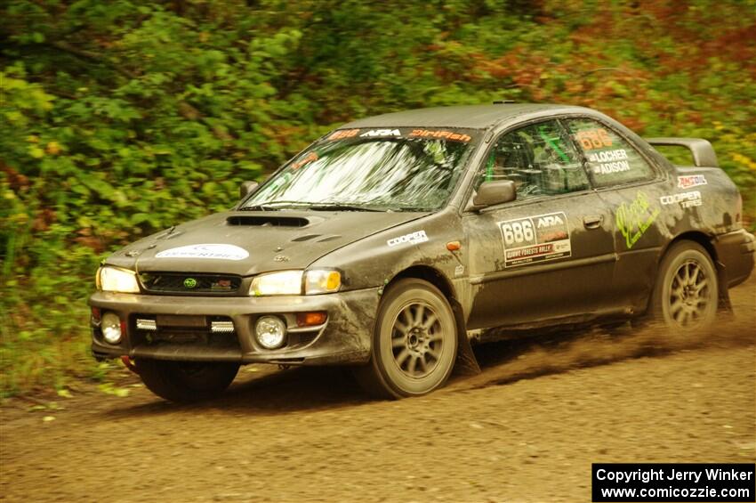 Jordan Locher / Tom Addison Subaru Impreza 2.5RS on SS11, Anchor-Mattson.