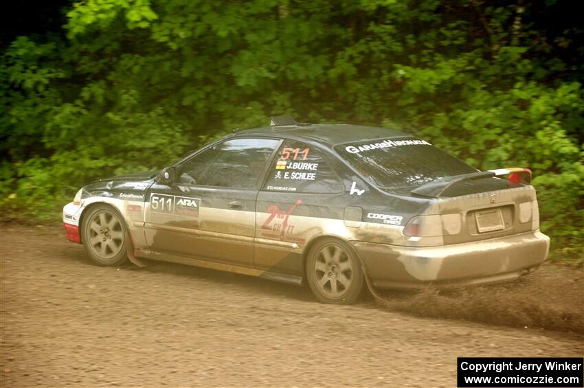 Jake Burke / Eric Schlee Honda Civic on SS11, Anchor-Mattson.