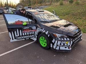 Ken Block / Alex Gelsomino Subaru WRX STi at parc expose early on.
