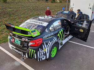 Ken Block / Alex Gelsomino Subaru WRX STi at parc expose early on.