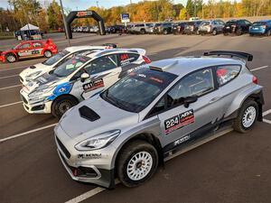 Three Ford Fiestas at parc expose early on.