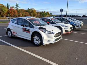 Four different Ford Fiestas at parc expose.