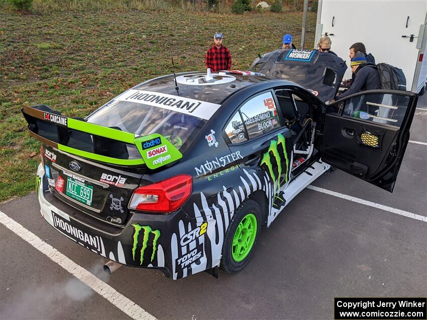 Ken Block / Alex Gelsomino Subaru WRX STi at parc expose early on.